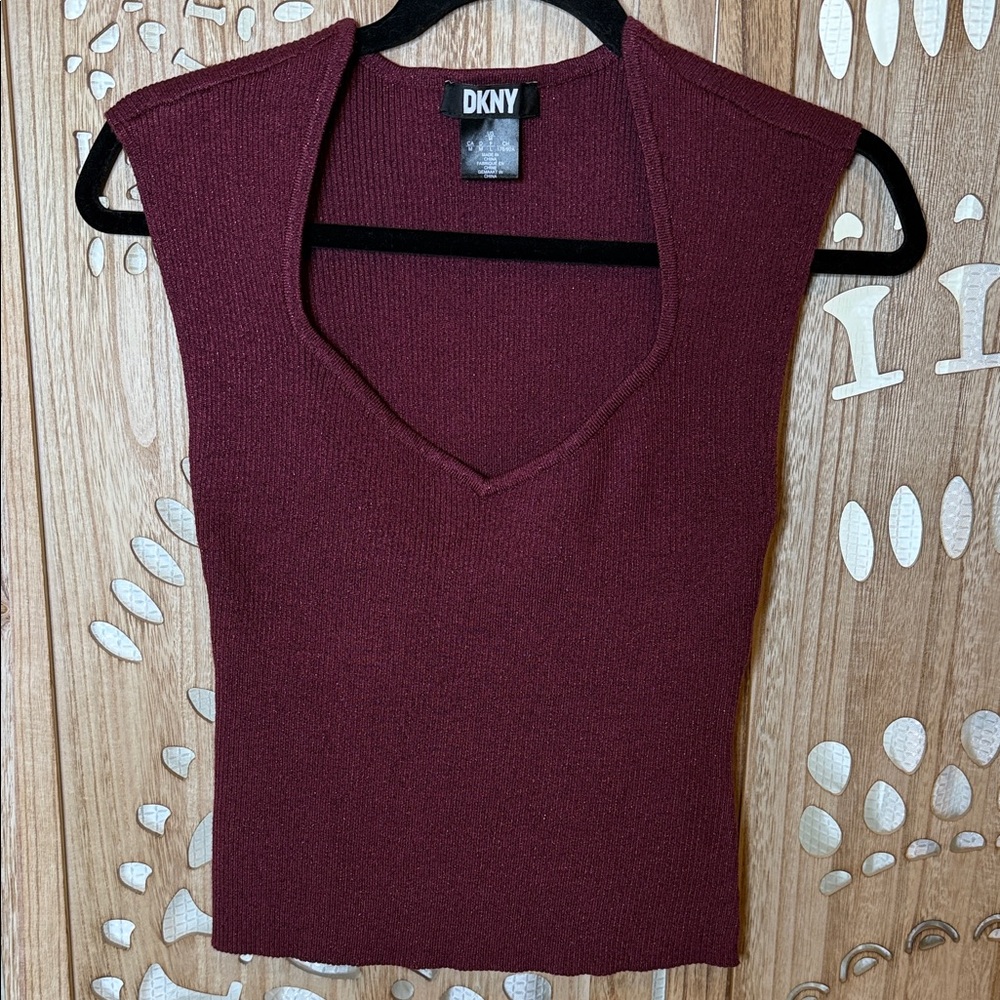 DKNY Deep Red Women's Tank Top